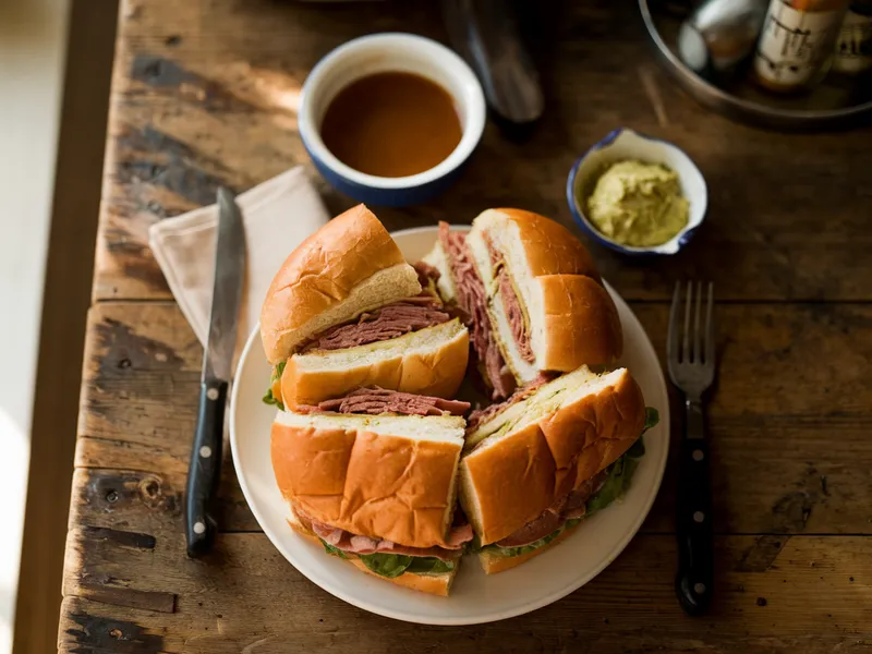 Slow Cooker French Dip Sandwiches