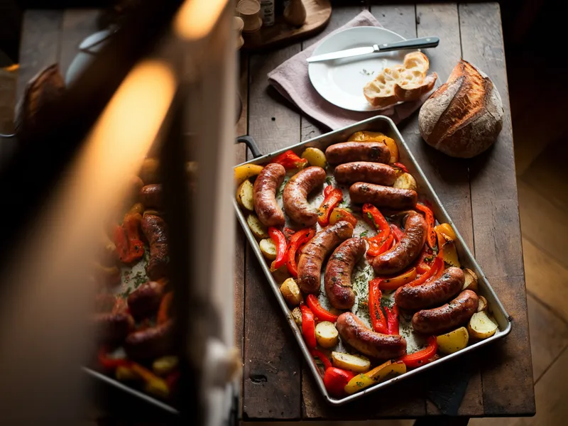 Sheet Pan Italian Sausage & Peppers